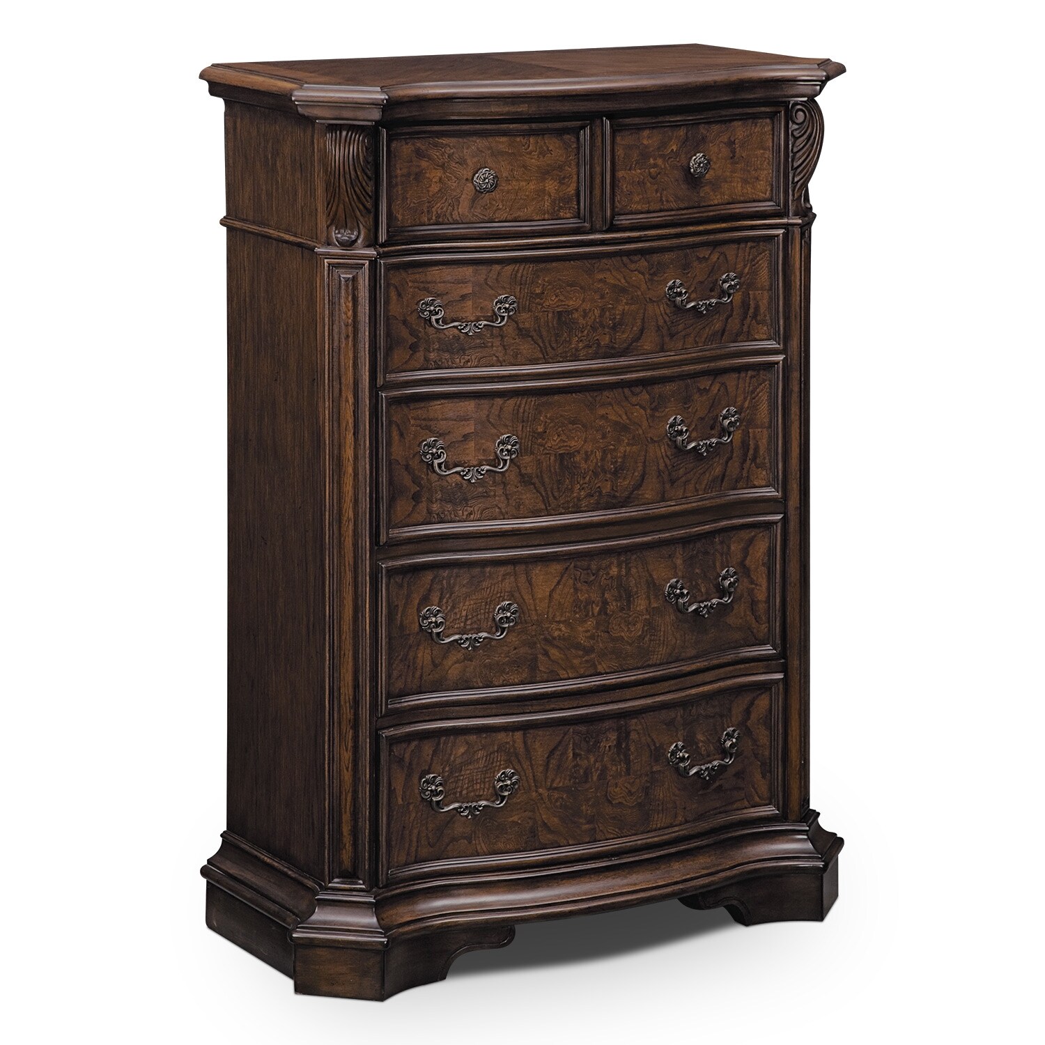 The Monticello Sleigh Bedroom Collection Pecan Value City Furniture