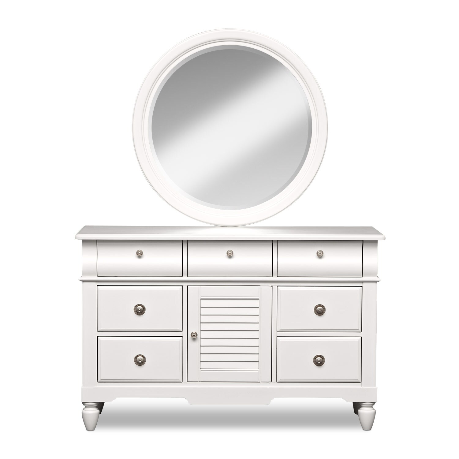 Seaside White Dresser & Mirror Value City Furniture