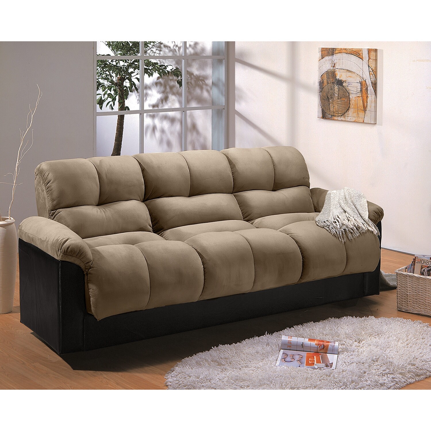 Ara Futon Sofa Bed With Storage Hazelnut Value City Furniture