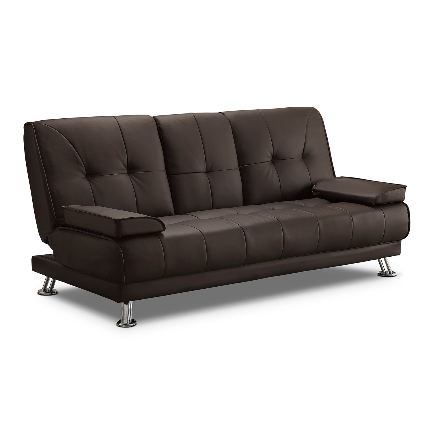 Flash Futon Sofa Bed Dark Brown