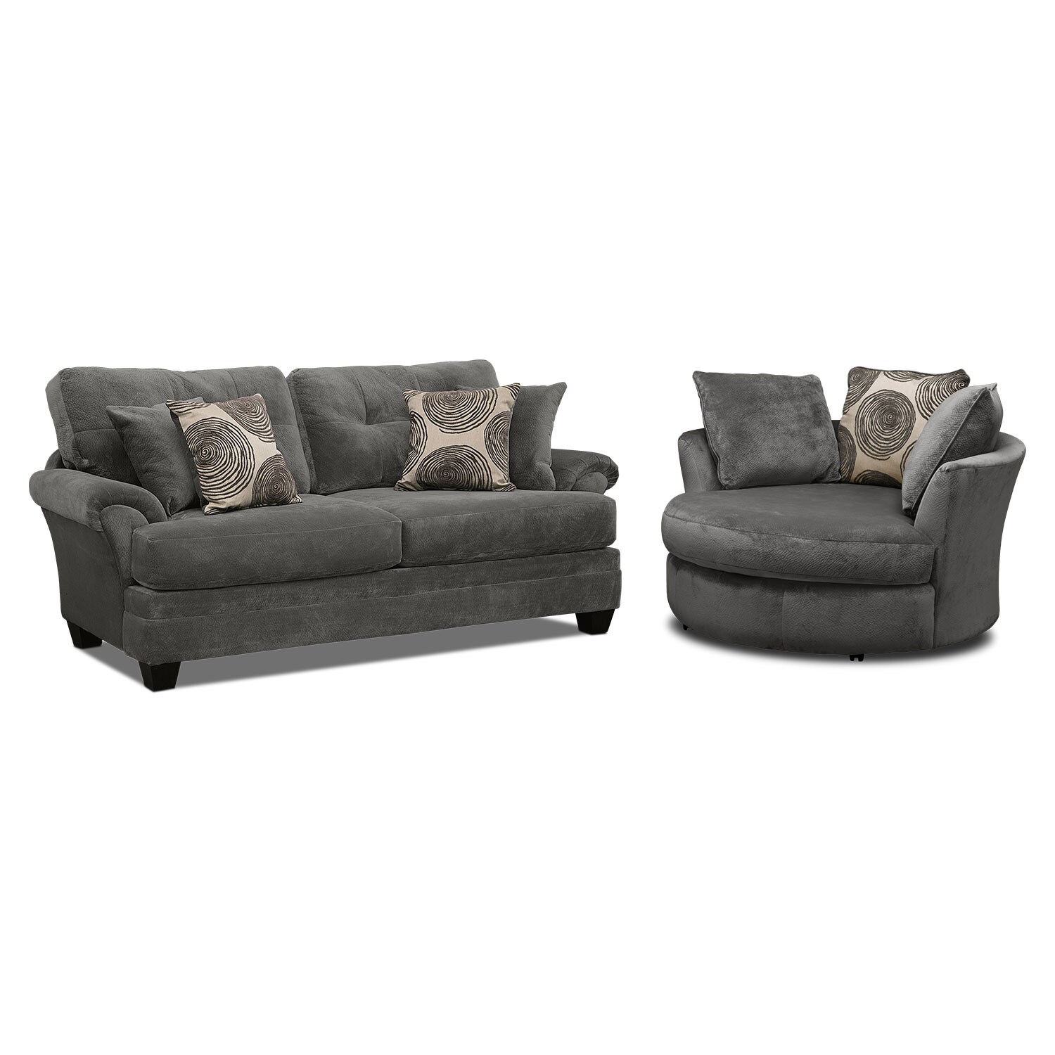 Cordelle Swivel Chair Gray Value City Furniture