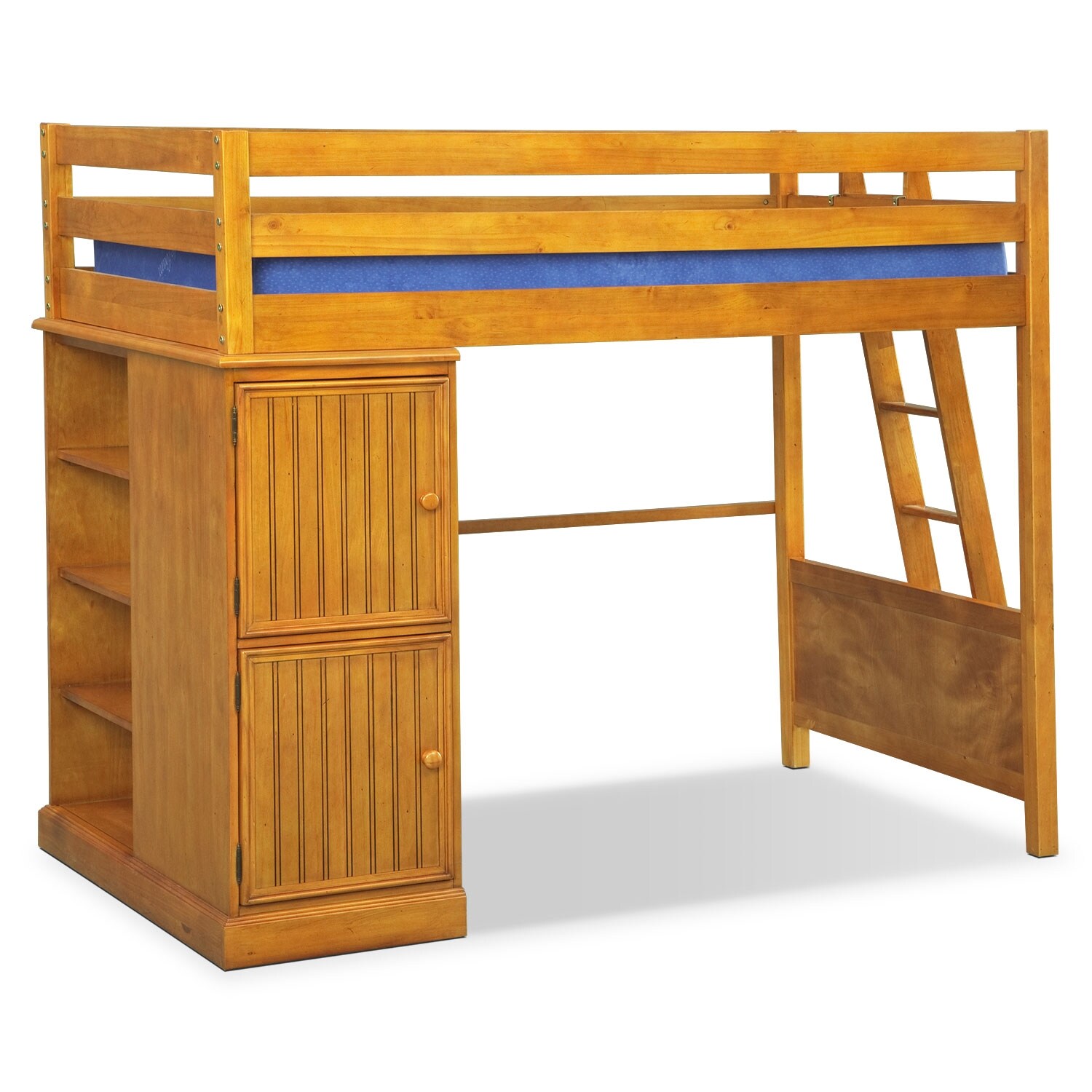 Colorworks Loft Bed Honey Pine Value City Furniture