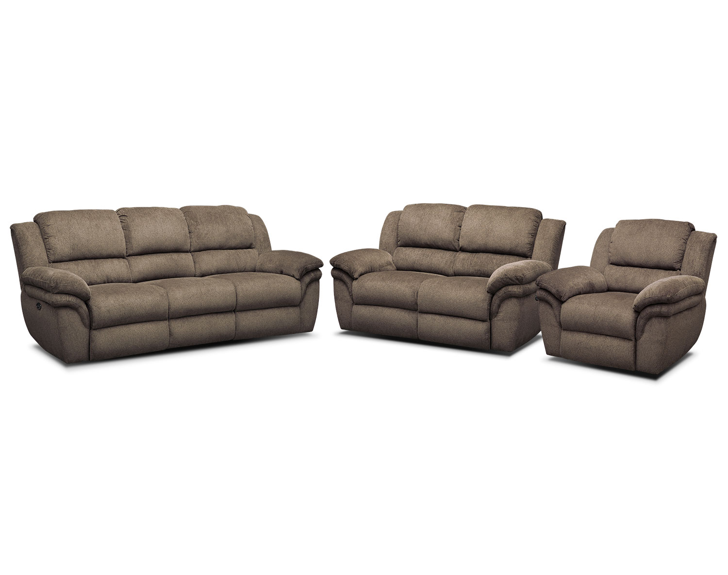 The Aldo Power Reclining Living Room Collection- Mocha