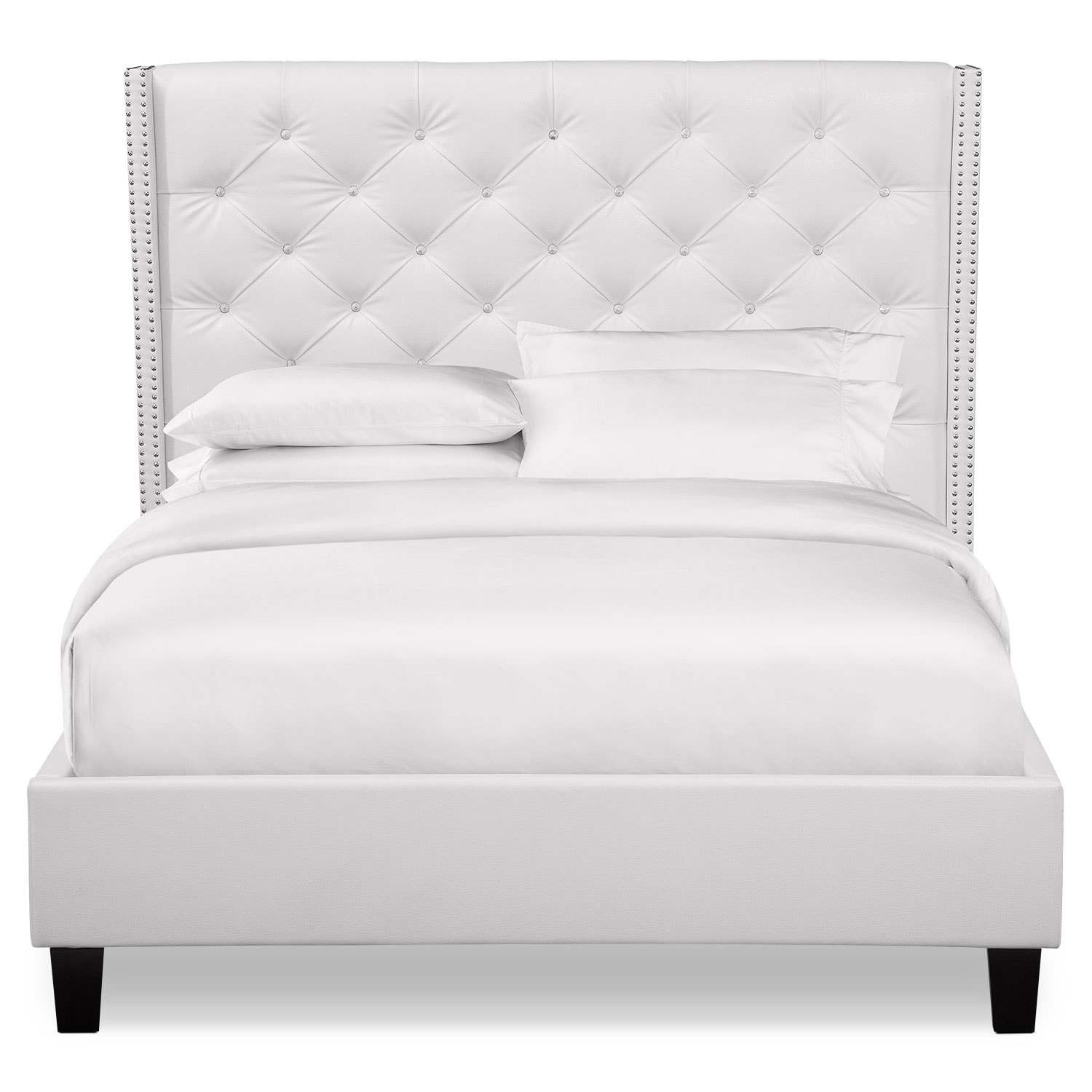 White Bed Frames Queen luxe queen bed - white | value city furniture White Bed Frames Queen luxe queen bed - white | value city furniture