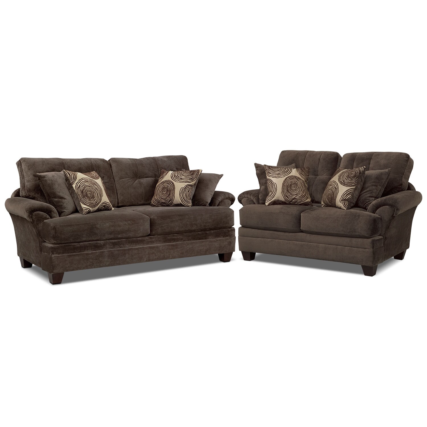 Cordelle Swivel Chair - Chocolate | Value City Furniture