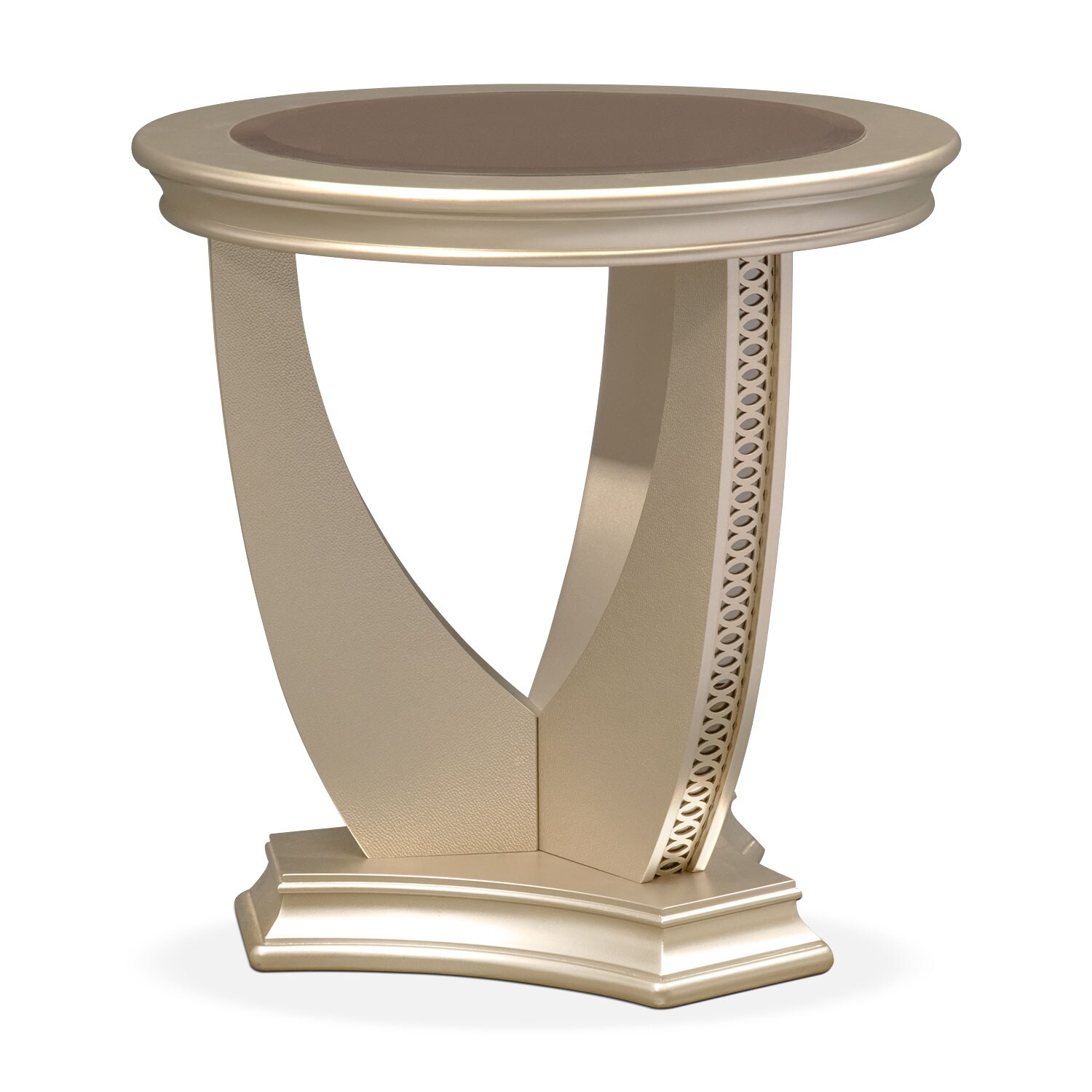 Allegro End Table Platinum Value City Furniture