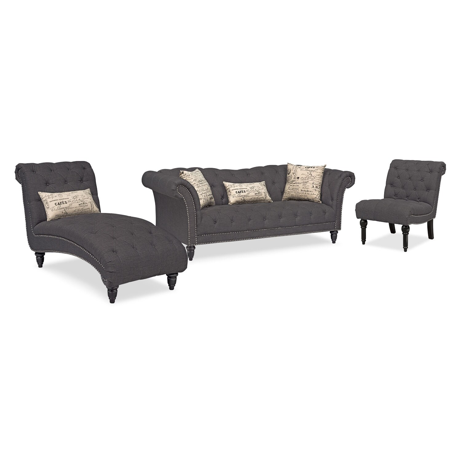 Marisol Sofa Charcoal Value City Furniture