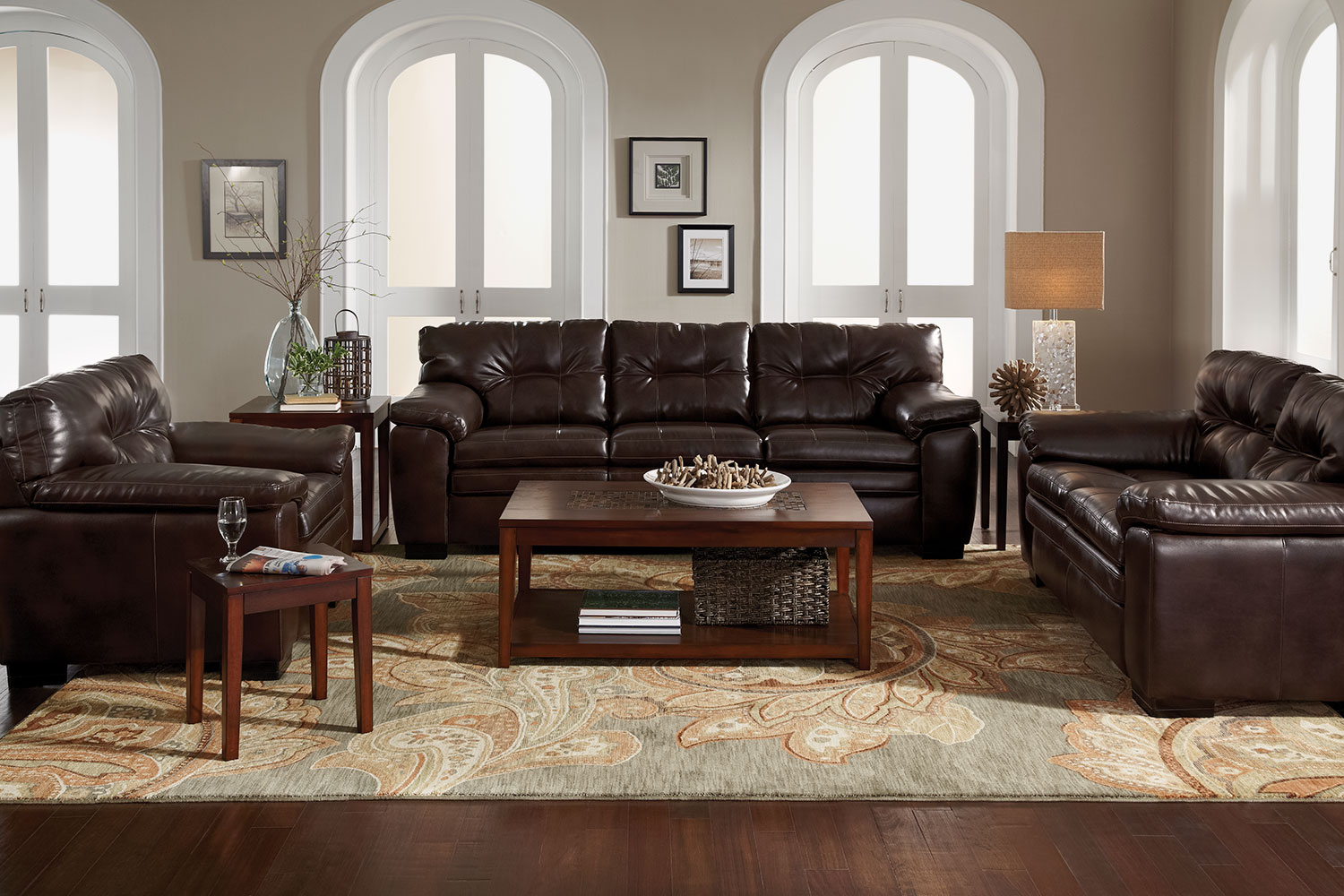 Magnum Sofa and Chair Set - Brown | Value City Furniture
