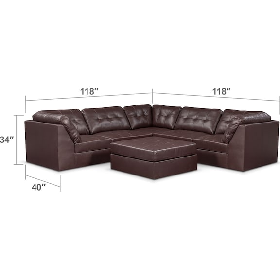 Living Room Furniture - Cayenne 6-Piece Sectional - Godiva
