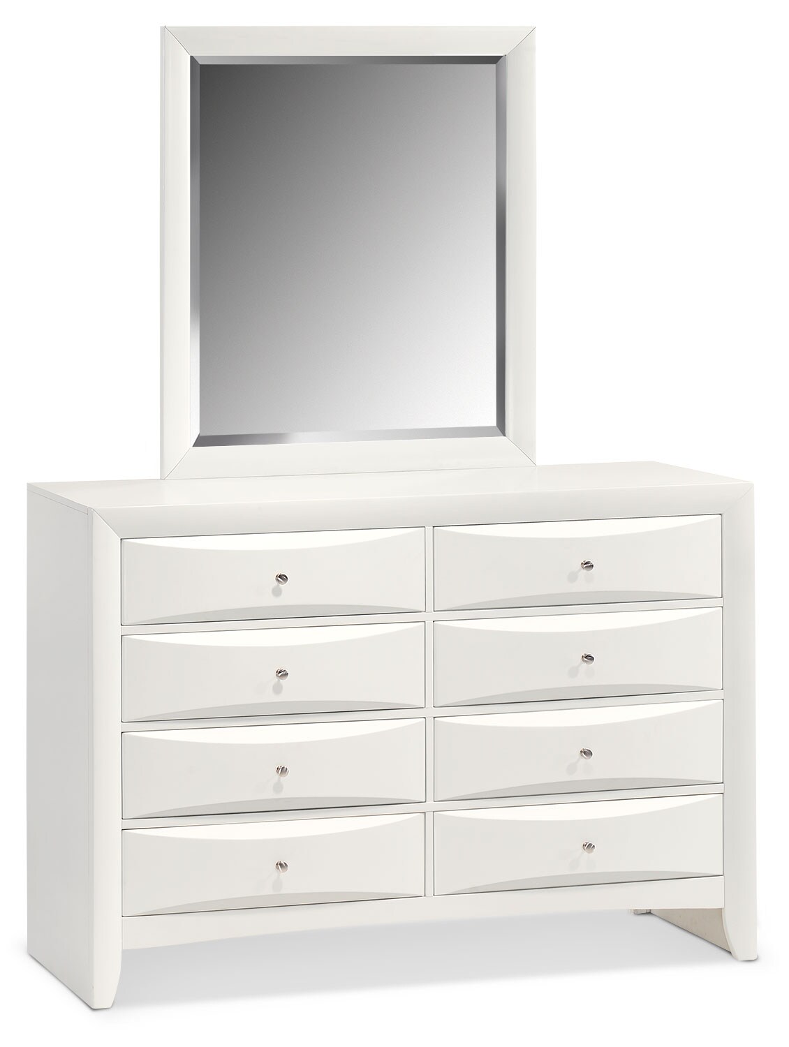 Braden Dresser and Mirror White Value City Furniture