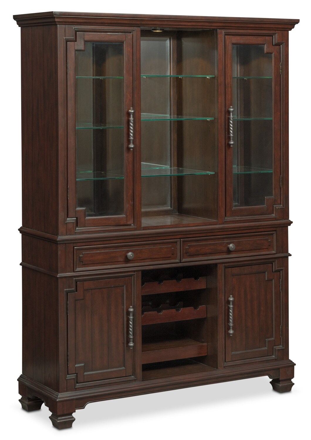 Vienna Buffet and Hutch Merlot Value City Furniture