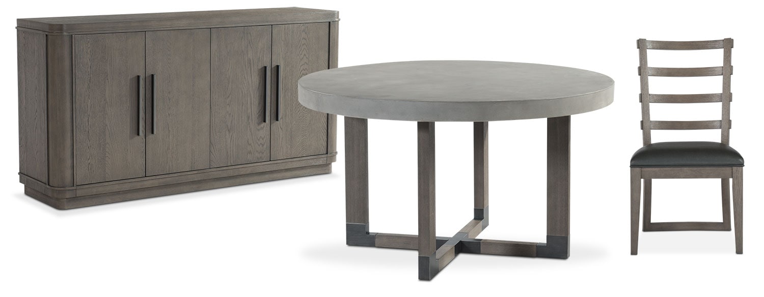 The Malibu Round Dining Collection - Gray