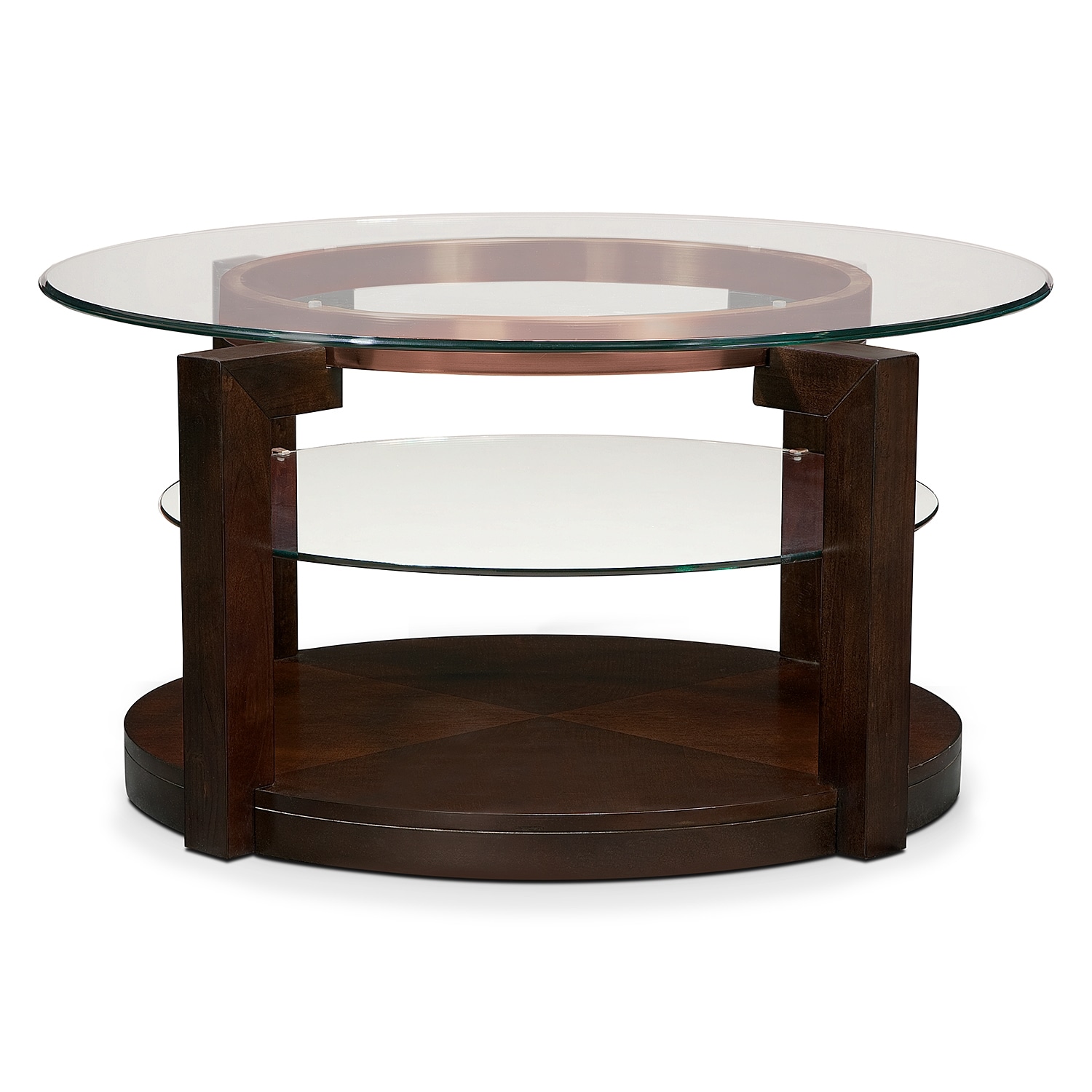 Auburn Cocktail Table - Merlot | Value City Furniture And Mattresses