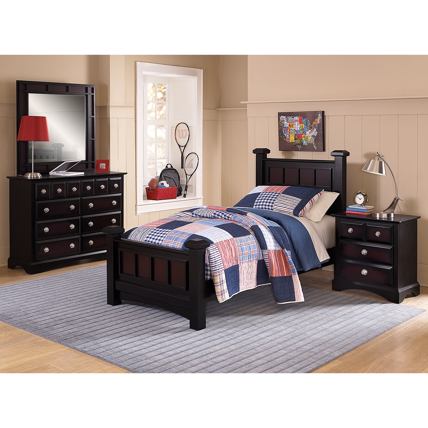 Winchester Full Bed Ebony Value City Furniture and Mattresses