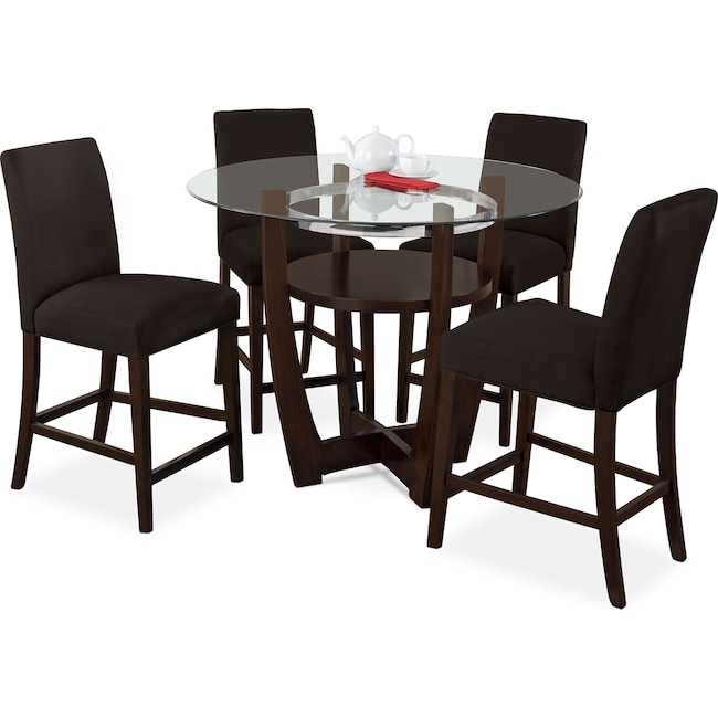 Alcove Counter Height Dinette With 4 Side Chairs Value City