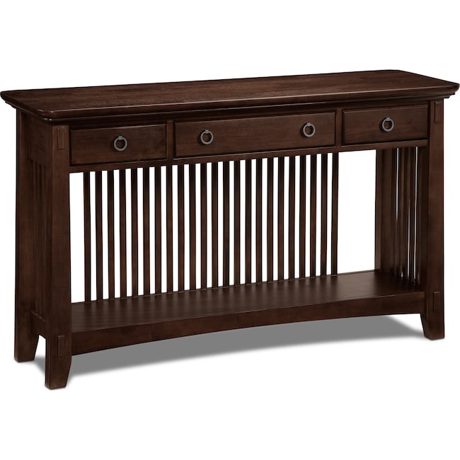 Arts Crafts Sofa Table Chocolate Value City Furniture And Accent And Occasional Furniture Arts Crafts Sofa Table Chocolate