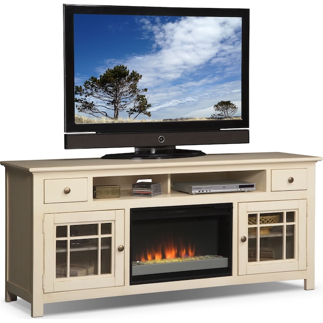 merrick fireplace tv stand | value city furniture and mattresses