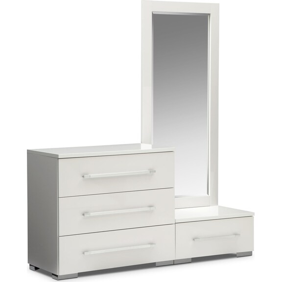 Dimora 5Piece Queen Upholstered Bedroom Set White Value City