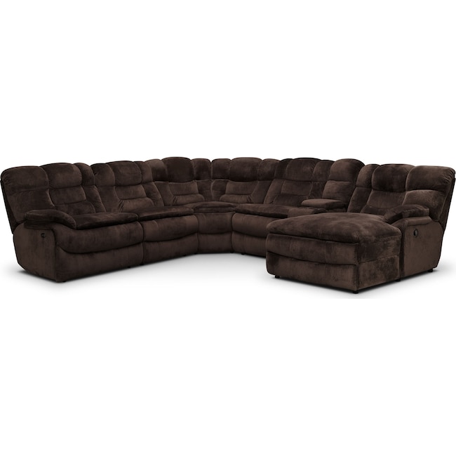 Big Softie 6 Piece Power Reclining Sectional With Chaise And 2