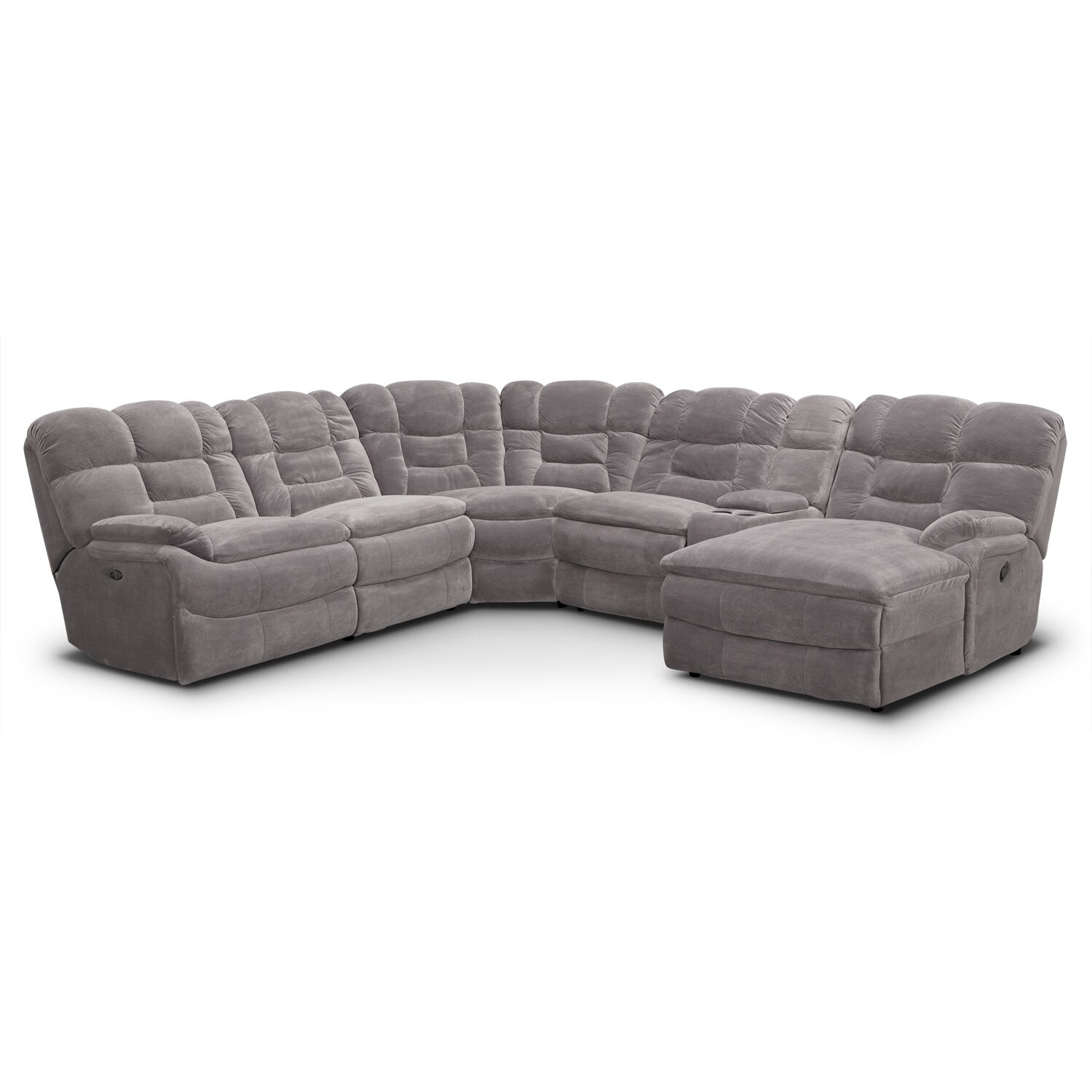 Big Softie 6 Piece Power Reclining Sectional With Chaise And 2