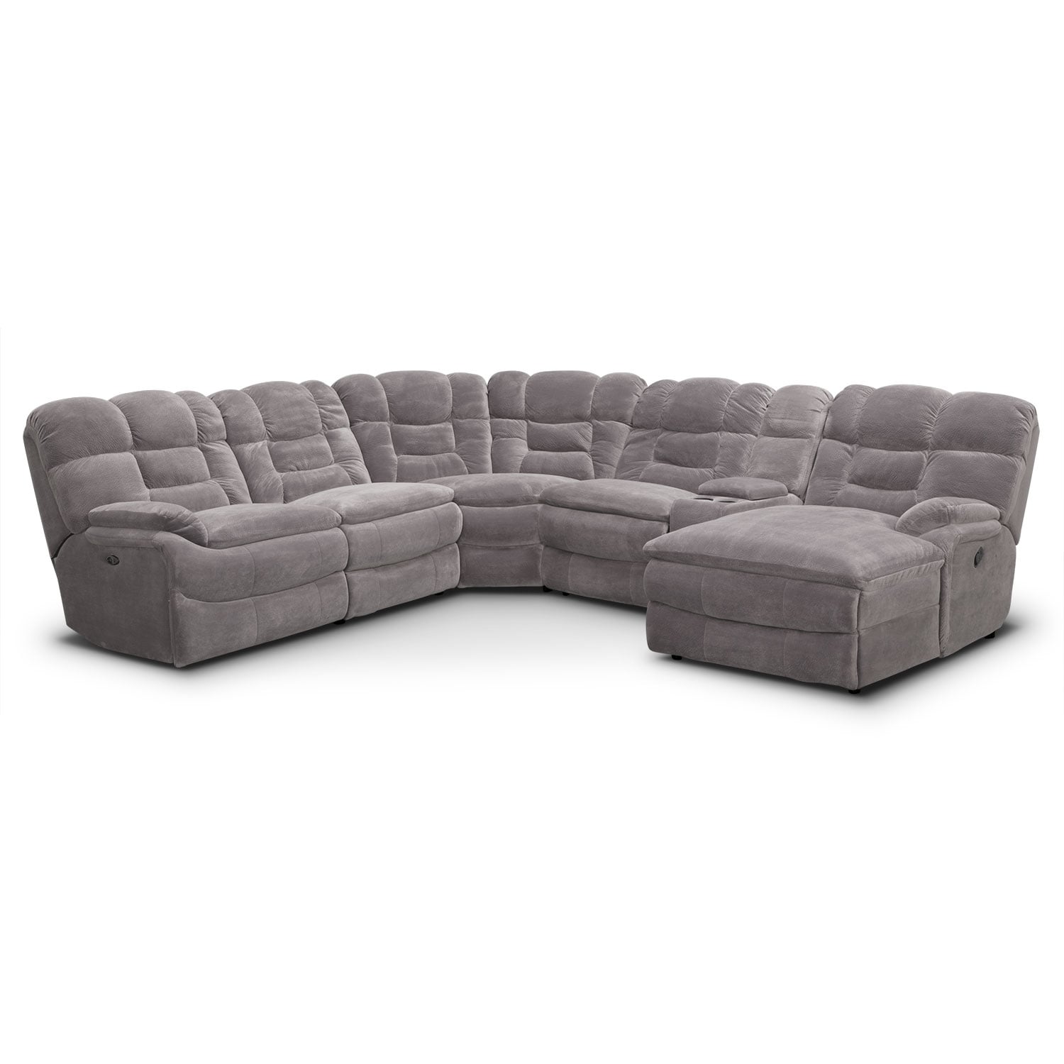 Big Softie 6 Piece Power Reclining Sectional With Chaise And 2