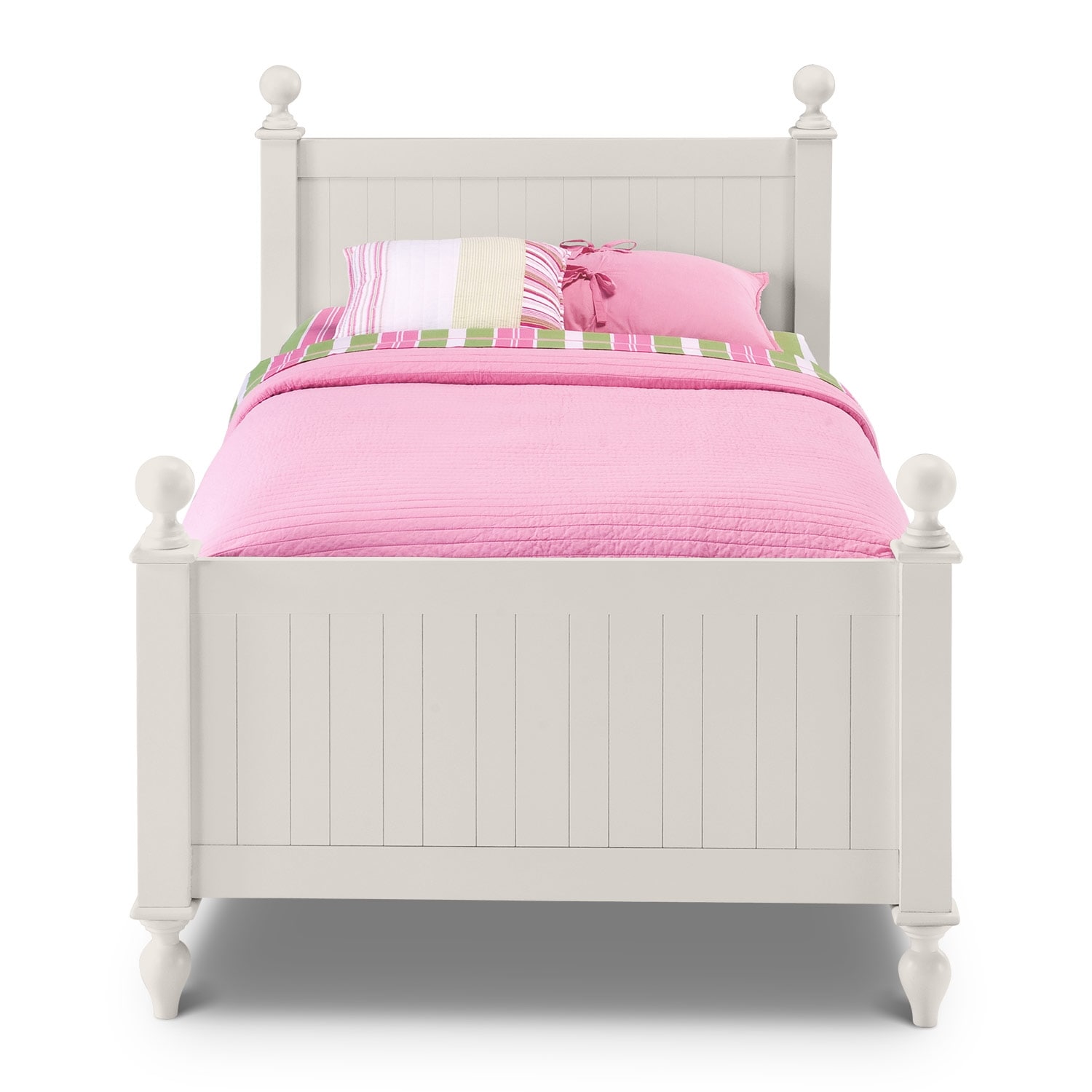 Colorworks Twin Bed White Value City Furniture and Mattresses