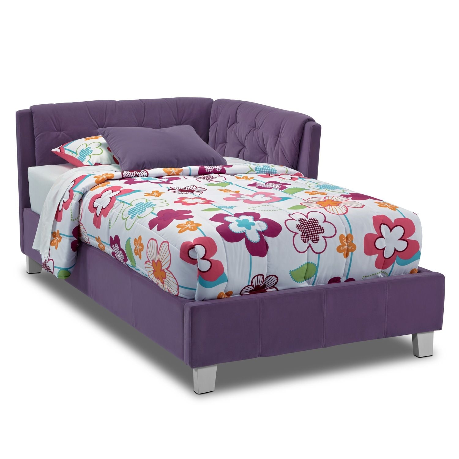 purple bed headboard