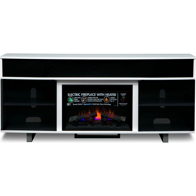 Pacer Fireplace Tv Stand With Sound Bar Value City Furniture And
