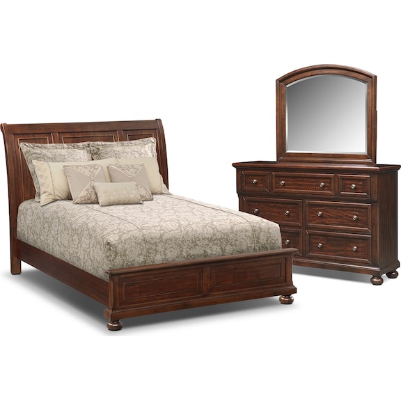 The Hanover Panel Bedroom Collection Cherry Value City Furniture
