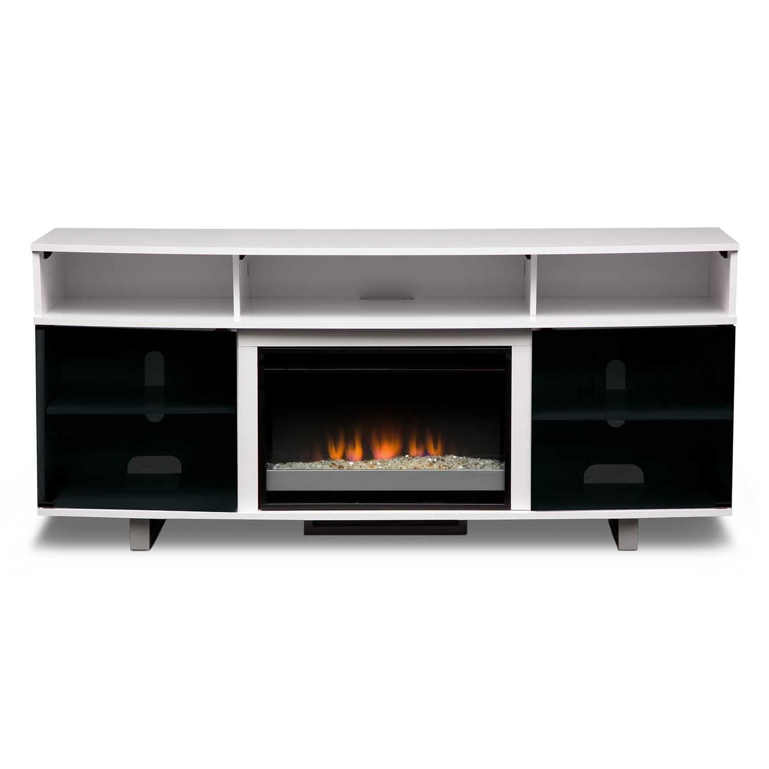 Pacer Black 72 Contemporary Fireplace Tv Stand With Sound 