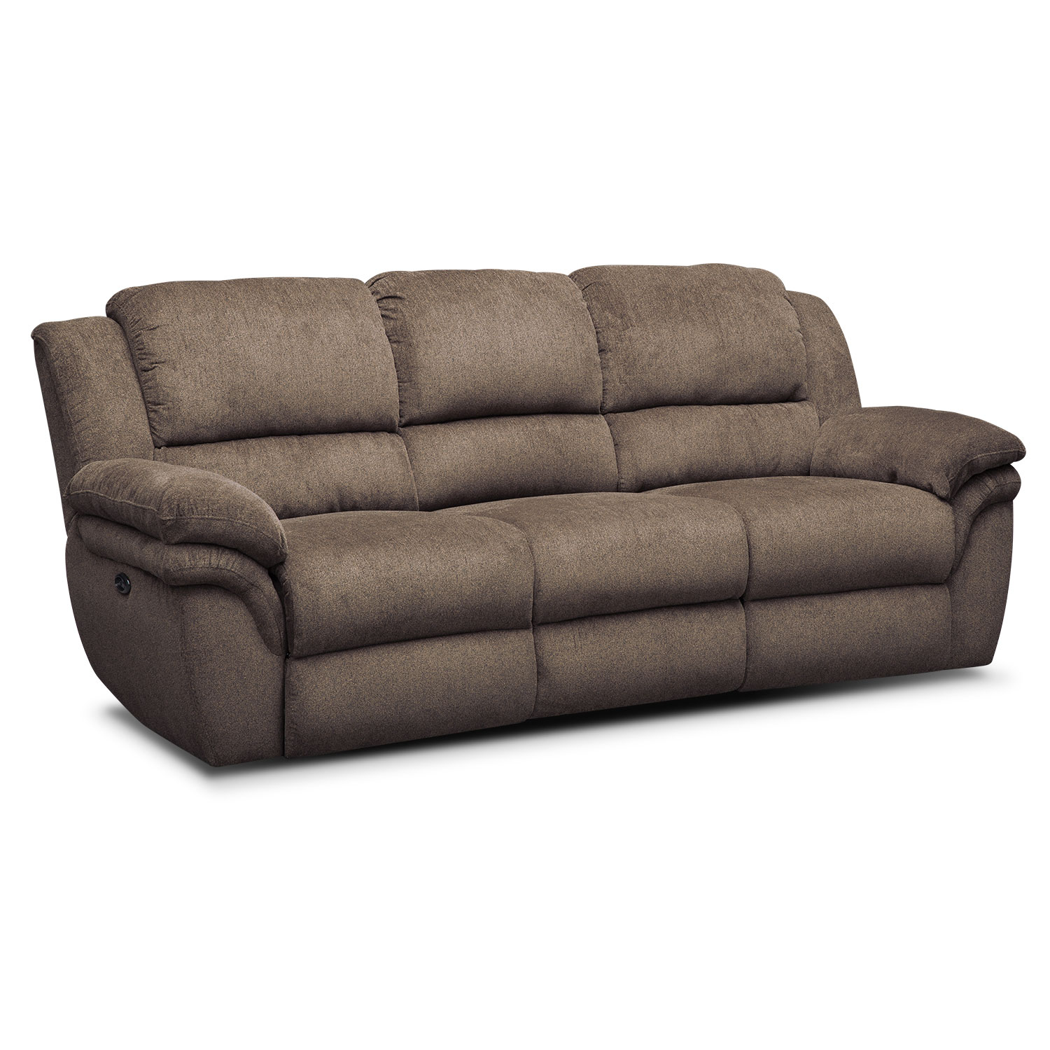 Aldo Power Reclining Sofa Mocha Value City Furniture And Mattresses