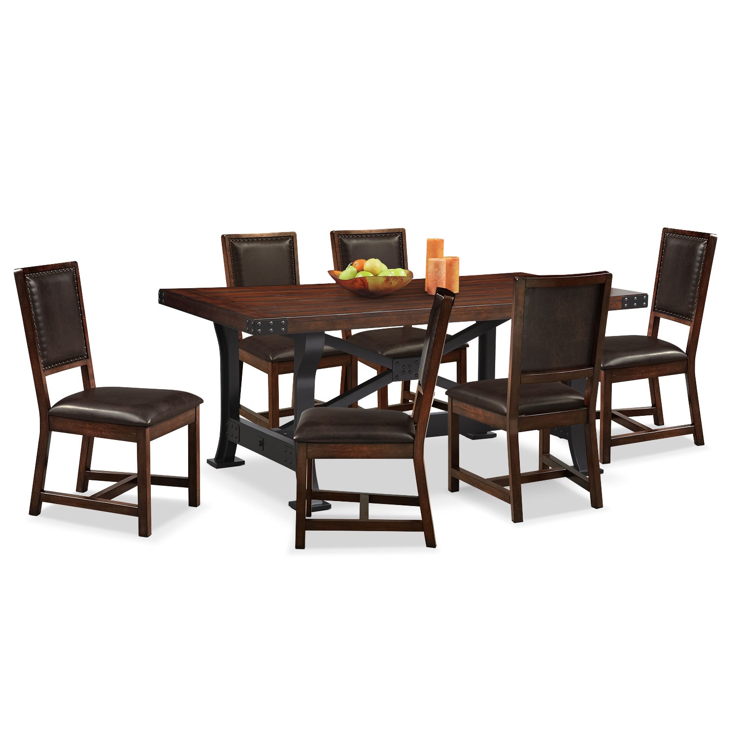 Newcastle Dining Table And 6 Side Chairs Value City Furniture