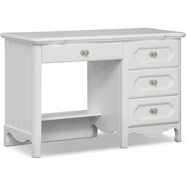 Carly Desk And Hutch White Value City Furniture And Mattresses