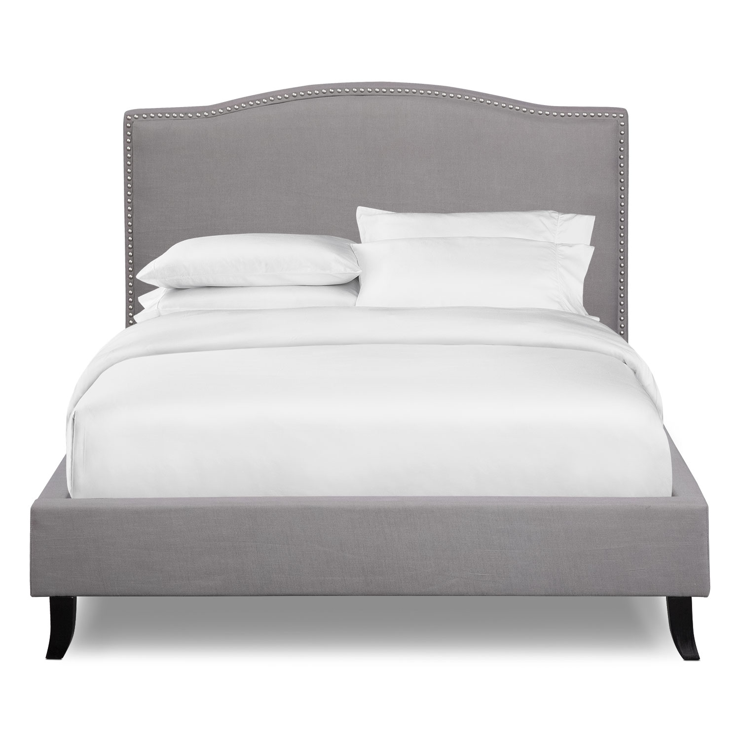 Aubrey King Upholstered Bed Gray Aubrey King Upholstered Bed Gray