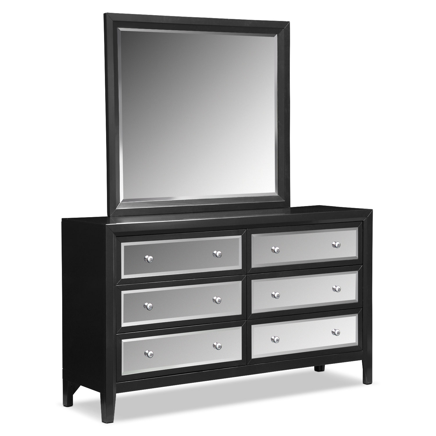 Bonita Dresser And Mirror Black Value City Furniture And