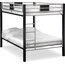 Samba Full/Full Bunkbed - Matte Black | Value City Furniture and Mattresses