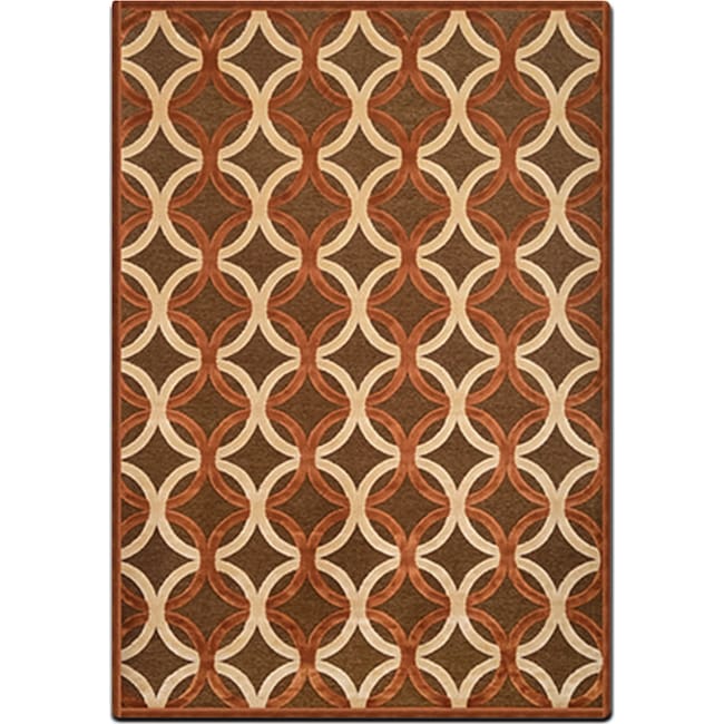 Napa 5' x 8' Area Rug - Rust and Ivory | Value City Furniture and ...