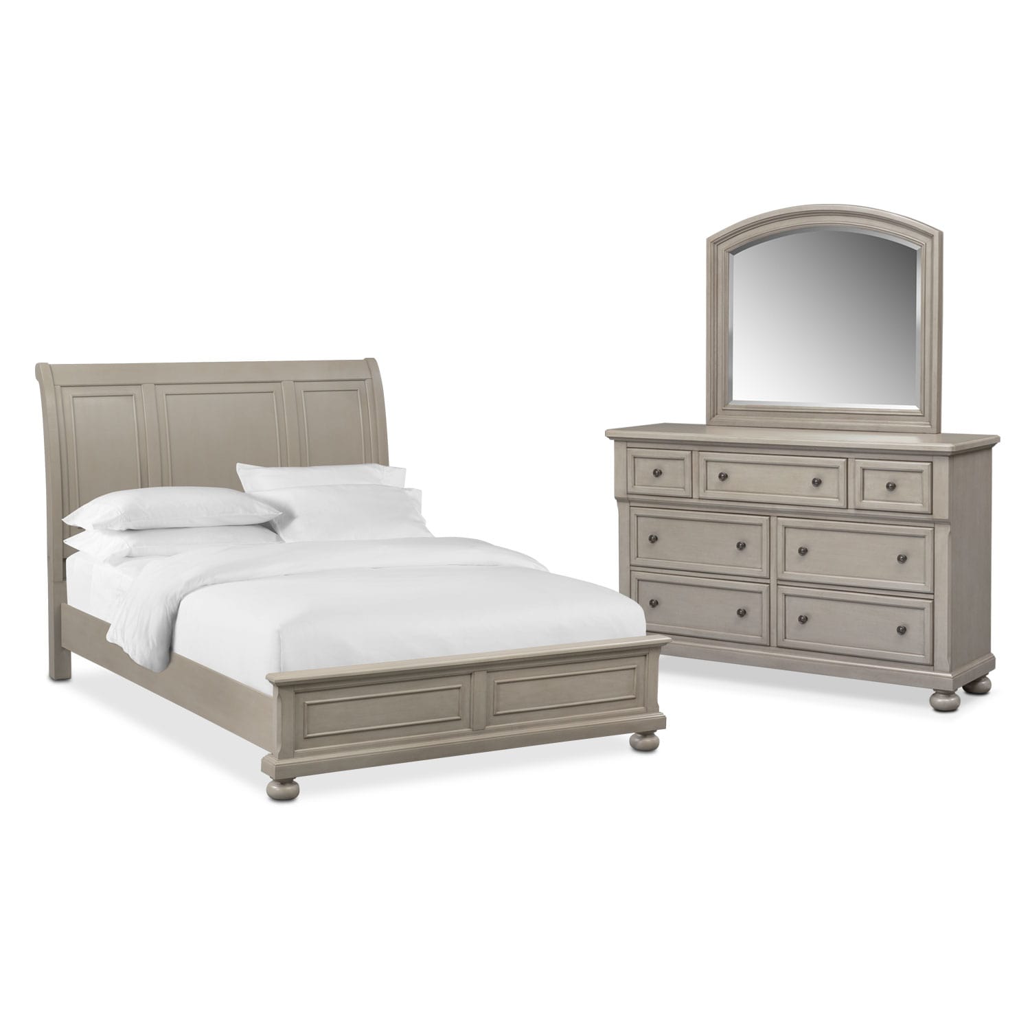 Hanover Queen 5 Piece Bedroom Set Gray