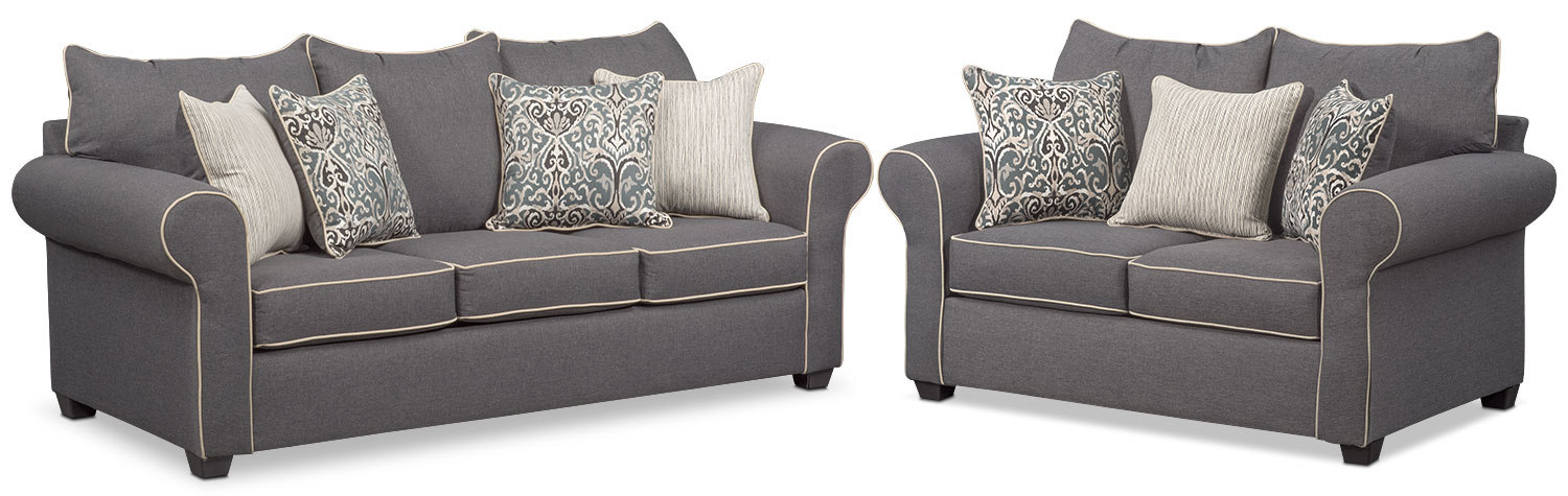 Carla Queen Sleeper Sofa And Loveseat Set