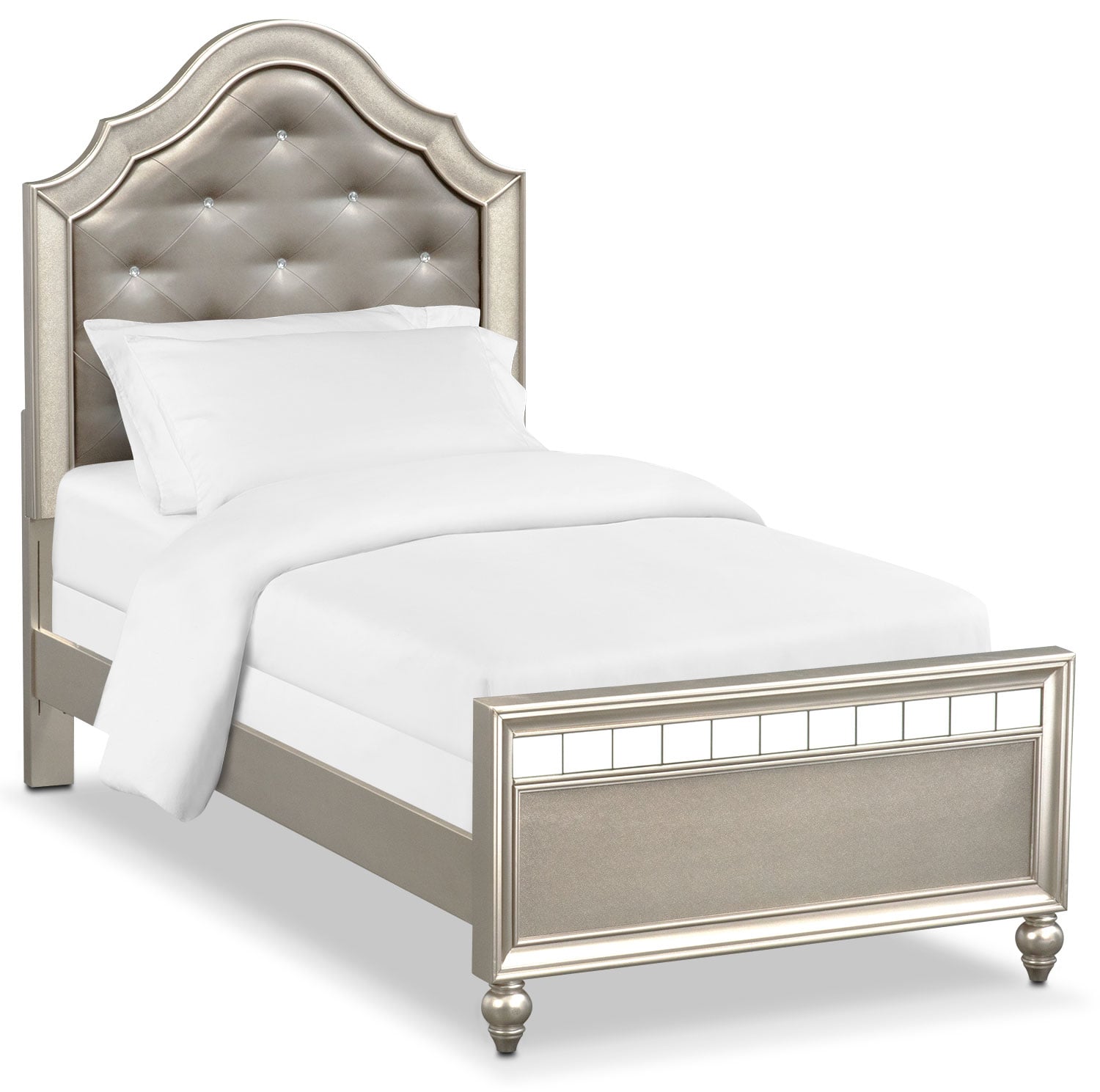 Serena Twin Bed  Platinum Value City Furniture and 