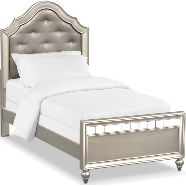 Serena Twin Bed - Platinum | Value City Furniture and ...