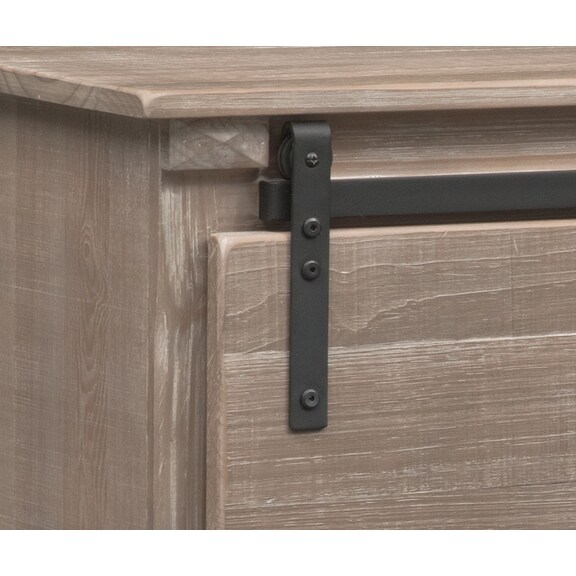 Ashcroft 65" TV Stand with Wine Storage Gray Value City Furniture