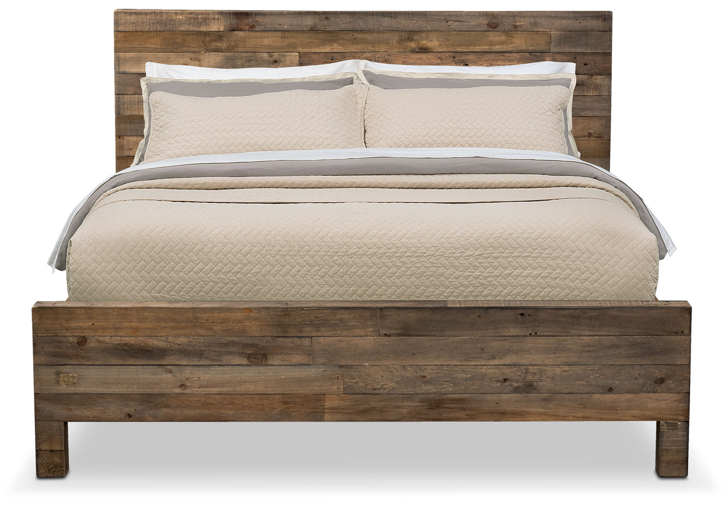 Rancho King Bed Pine Value City Furniture and Mattresses