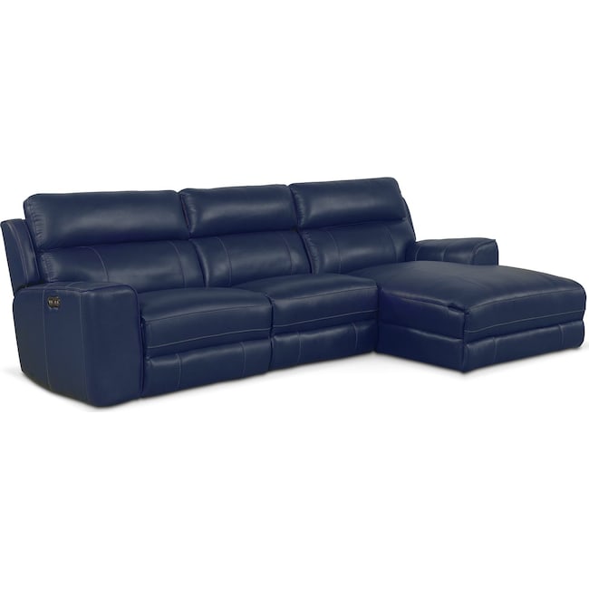Newport 3 Piece Reclining Sectional With Chaise Value City Living Room Furniture Newport 3 Piece Reclining Sectional With Chaise