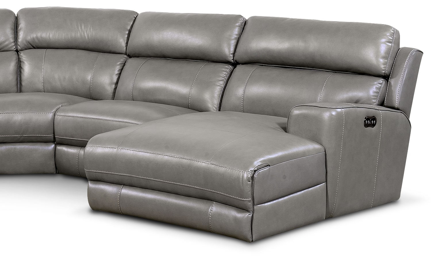 Newport 5-Piece Power Reclining Sectional with Right-Facing Chaise and