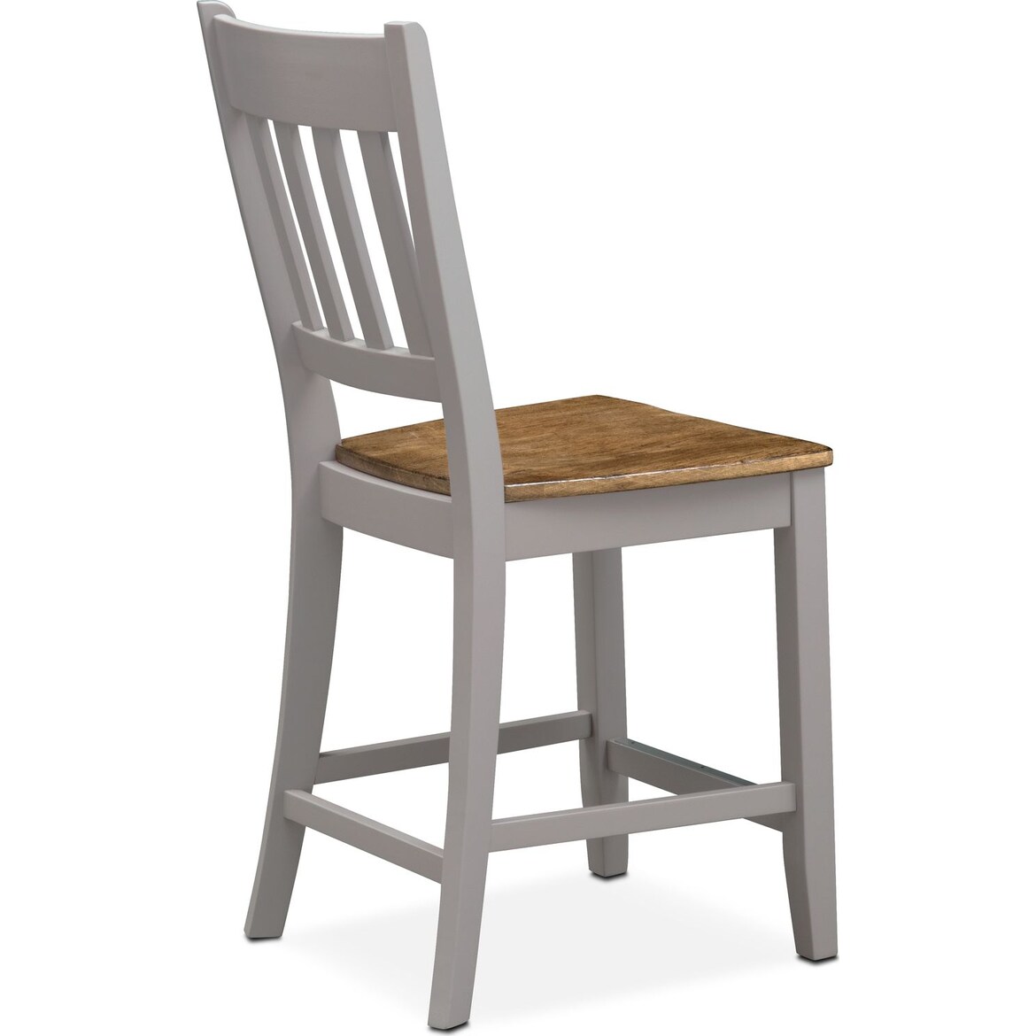 Nantucket CounterHeight SlatBack Chair Oak and Gray Value City