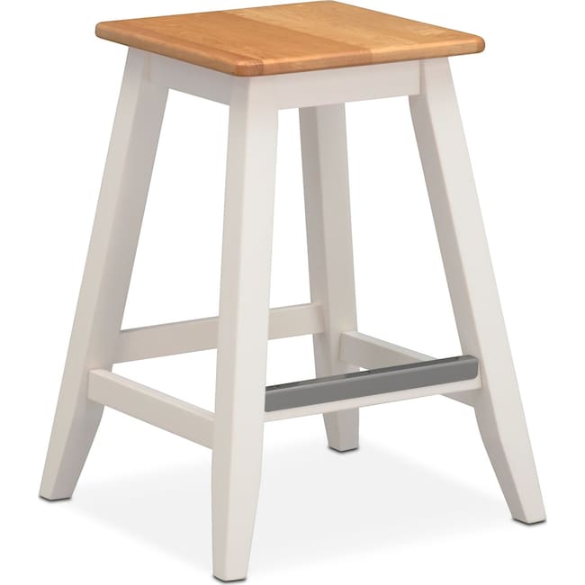 Nantucket CounterHeight Stool Maple and White Value City Furniture and Mattresses