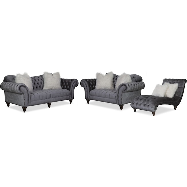 Brittney Sofa Loveseat And Chaise