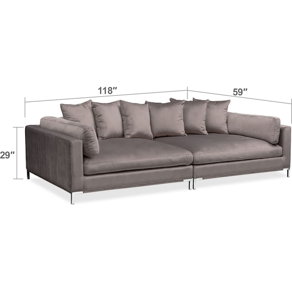 Moda 2Piece Sofa Oyster Value City Furniture and Mattresses