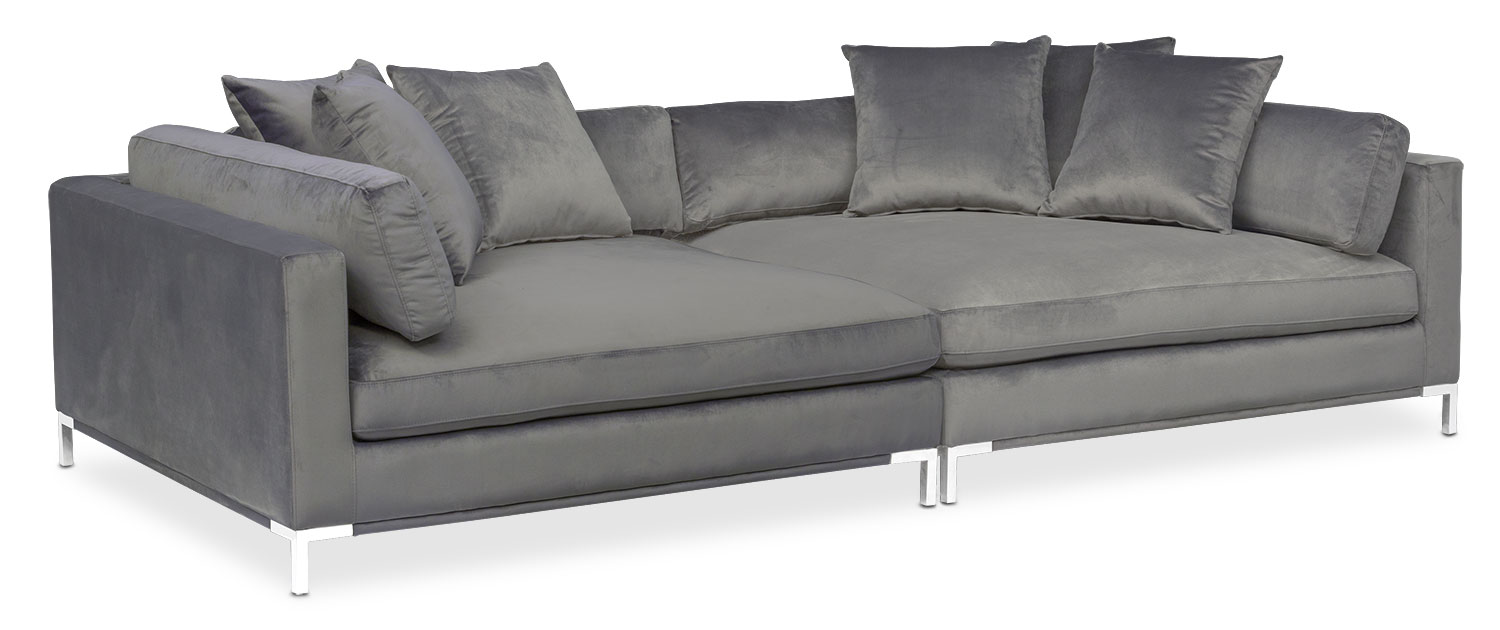Moda 2Piece Sofa Gray Value City Furniture and Mattresses